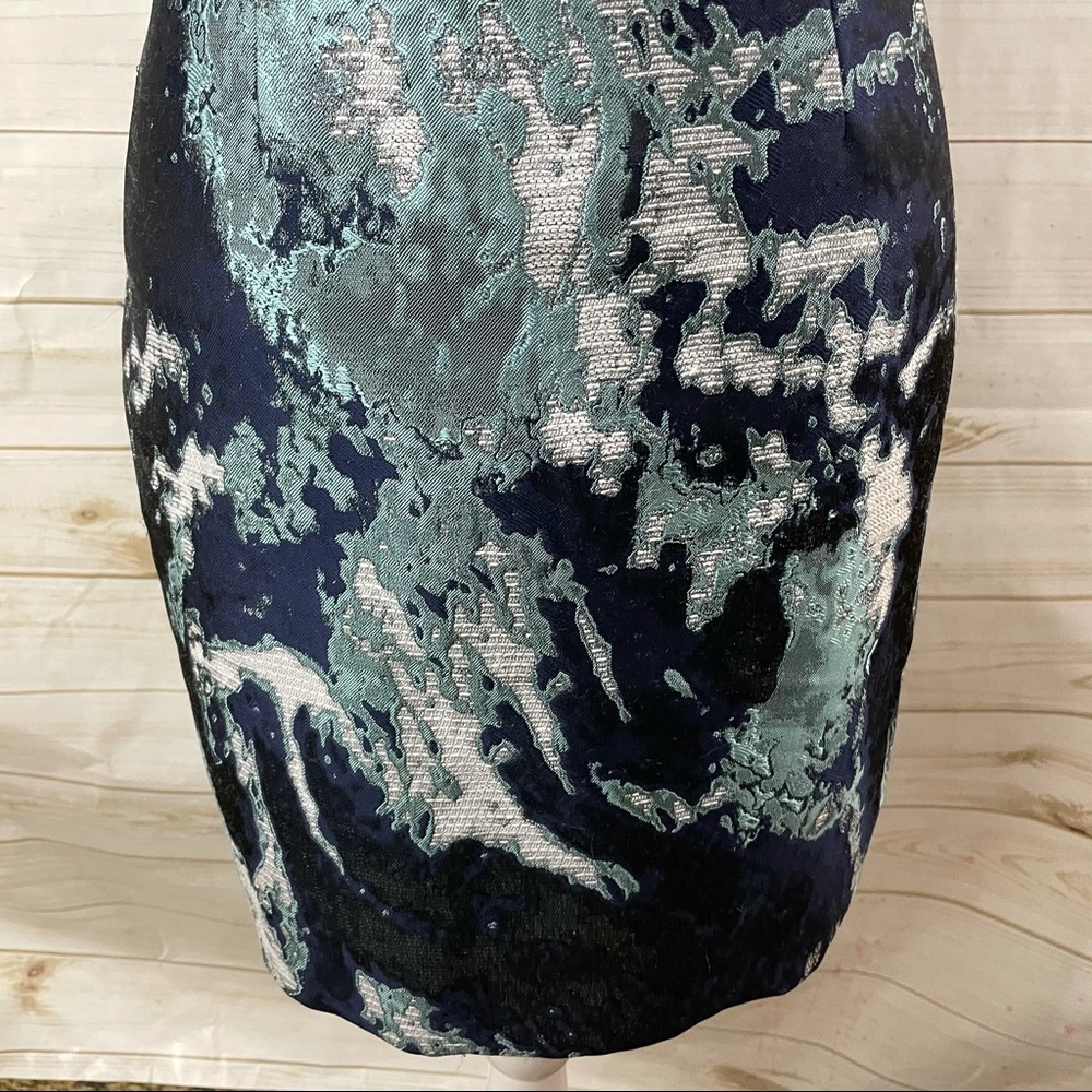 Zara Abstract Ink Splatter Jacquard Dress - Picture 5 of 14